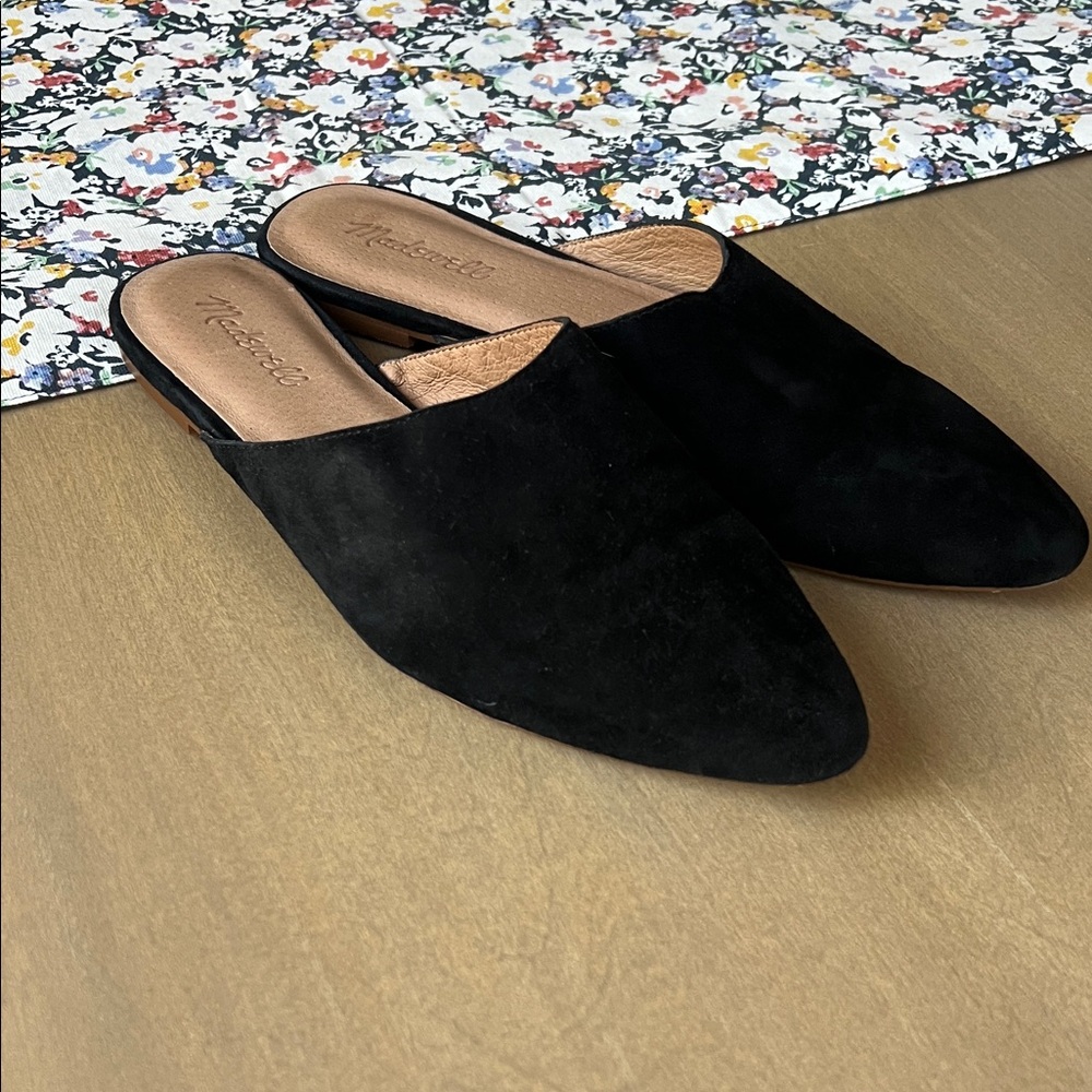 Madewell Black Suede Mules